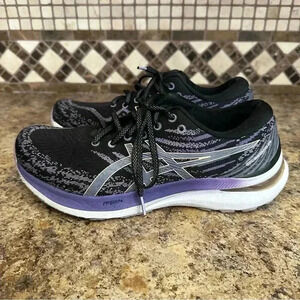 ASICS Gel Kayano 29 Womens Size 9.5 Black Purple Running Shoes Athleisure